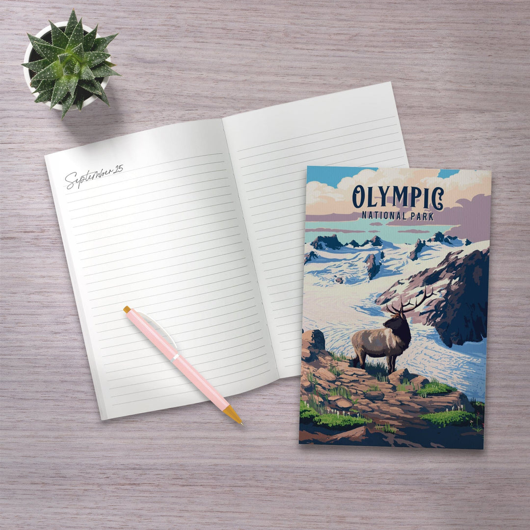 Lined 6x9 Journal, Olympic National Park, Washington, Painterly National Park Series, Lay Flat, 193 Pages, FSC paper Home Lantern Press