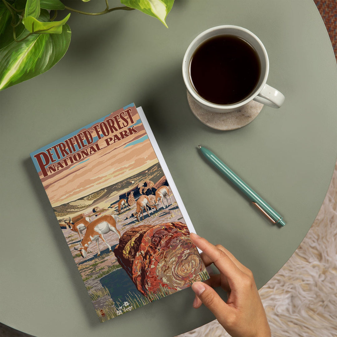 Lined 6x9 Journal, Petrified Forest National Park, Arizona, Desert and Antelope, Lay Flat, 193 Pages, FSC paper Home Lantern Press