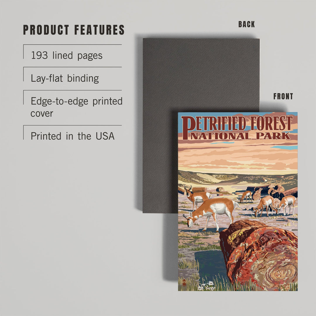 Lined 6x9 Journal, Petrified Forest National Park, Arizona, Desert and Antelope, Lay Flat, 193 Pages, FSC paper Home Lantern Press