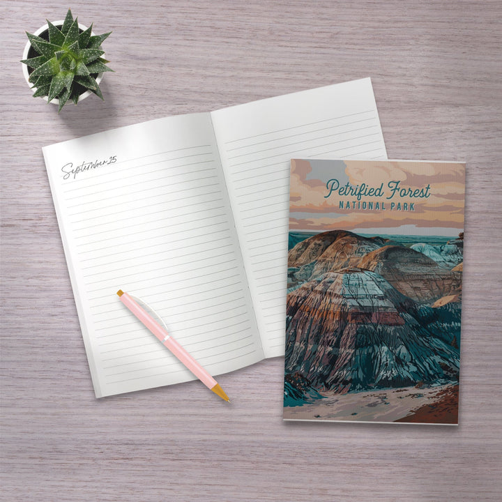 Lined 6x9 Journal, Petrified Forest National Park, Arizona, Painterly National Park Series, Lay Flat, 193 Pages, FSC paper Home Lantern Press