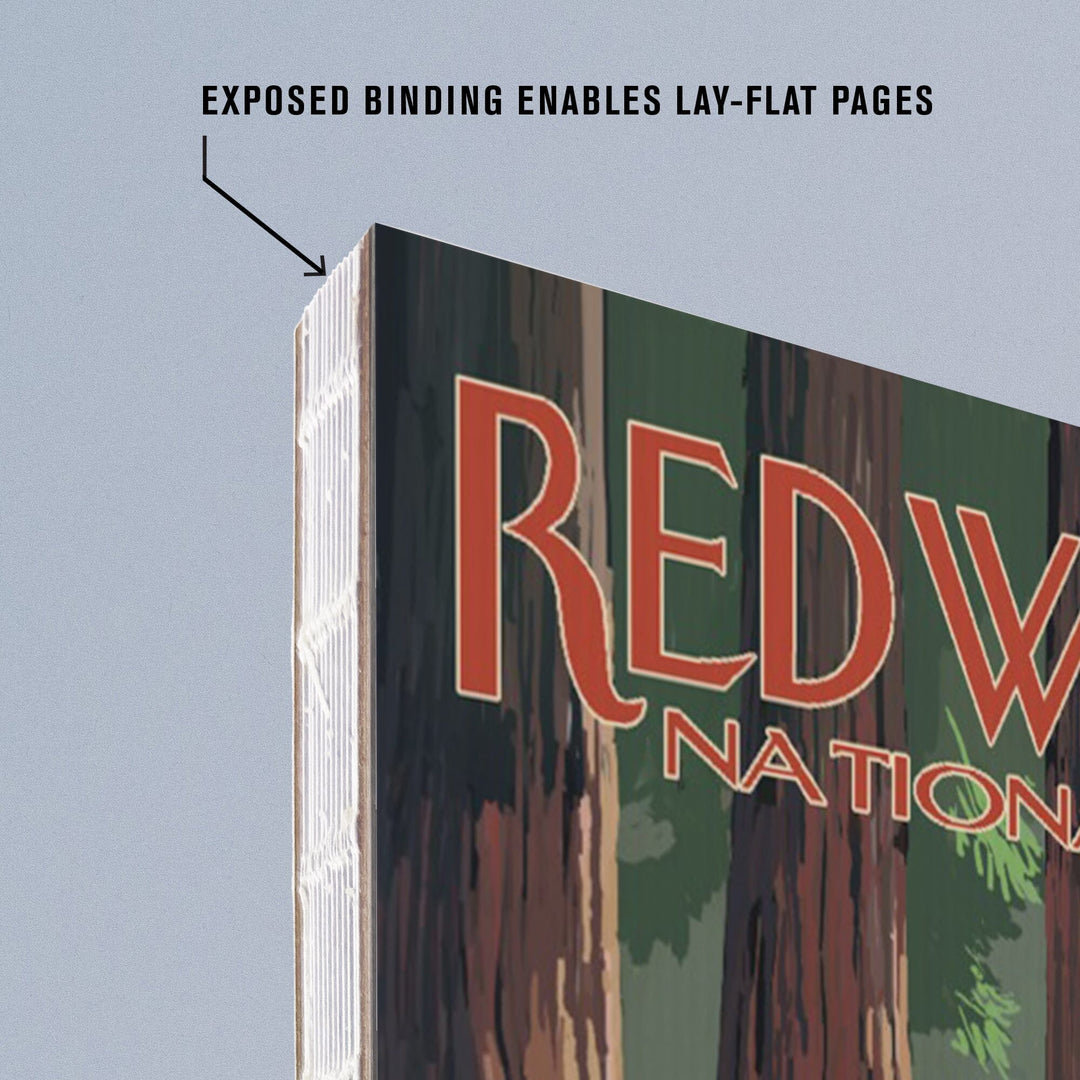 Lined 6x9 Journal, Redwood National Park, Forest Grove in Spring, Lay Flat, 193 Pages, FSC paper Home Lantern Press