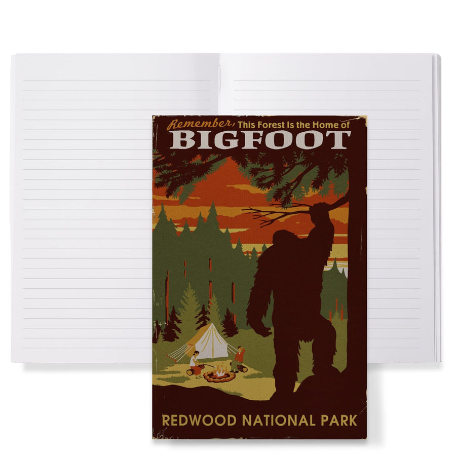 Lined 6x9 Journal, Redwood National Park, Home of Bigfoot, Lay Flat, 193 Pages, FSC paper Home Lantern Press
