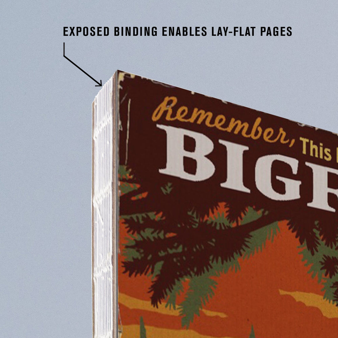 Lined 6x9 Journal, Redwood National Park, Home of Bigfoot, Lay Flat, 193 Pages, FSC paper Home Lantern Press