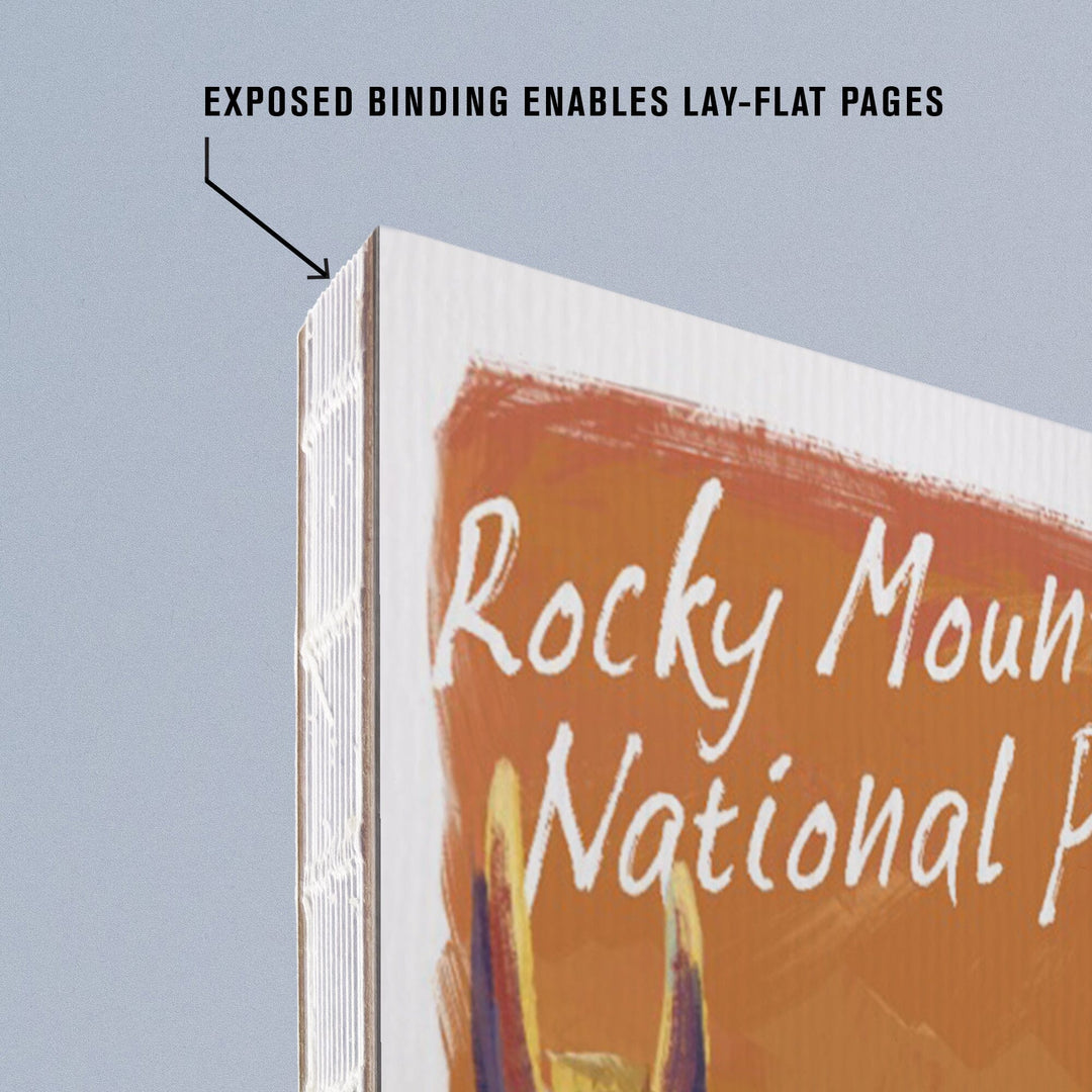 Lined 6x9 Journal, Rocky Mountain National Park, Colorado, Moose, Vivid, Lay Flat, 193 Pages, FSC paper Home Lantern Press