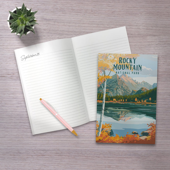 Lined 6x9 Journal, Rocky Mountain National Park, Colorado, Painterly National Park Series, Lay Flat, 193 Pages, FSC paper Home Lantern Press