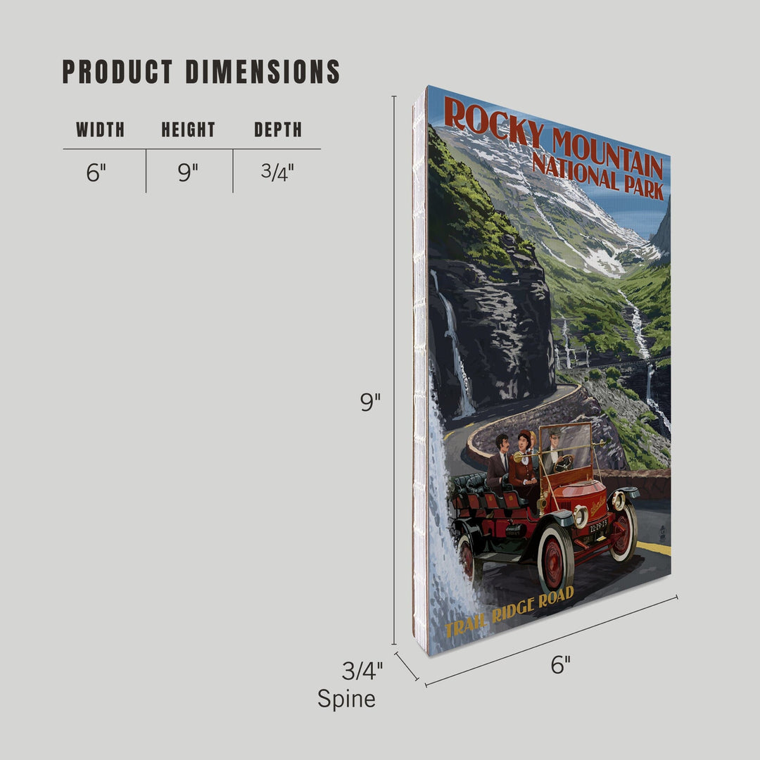 Lined 6x9 Journal, Rocky Mountain National Park, Colorado, Stanley Steamer, Lay Flat, 193 Pages, FSC paper Home Lantern Press