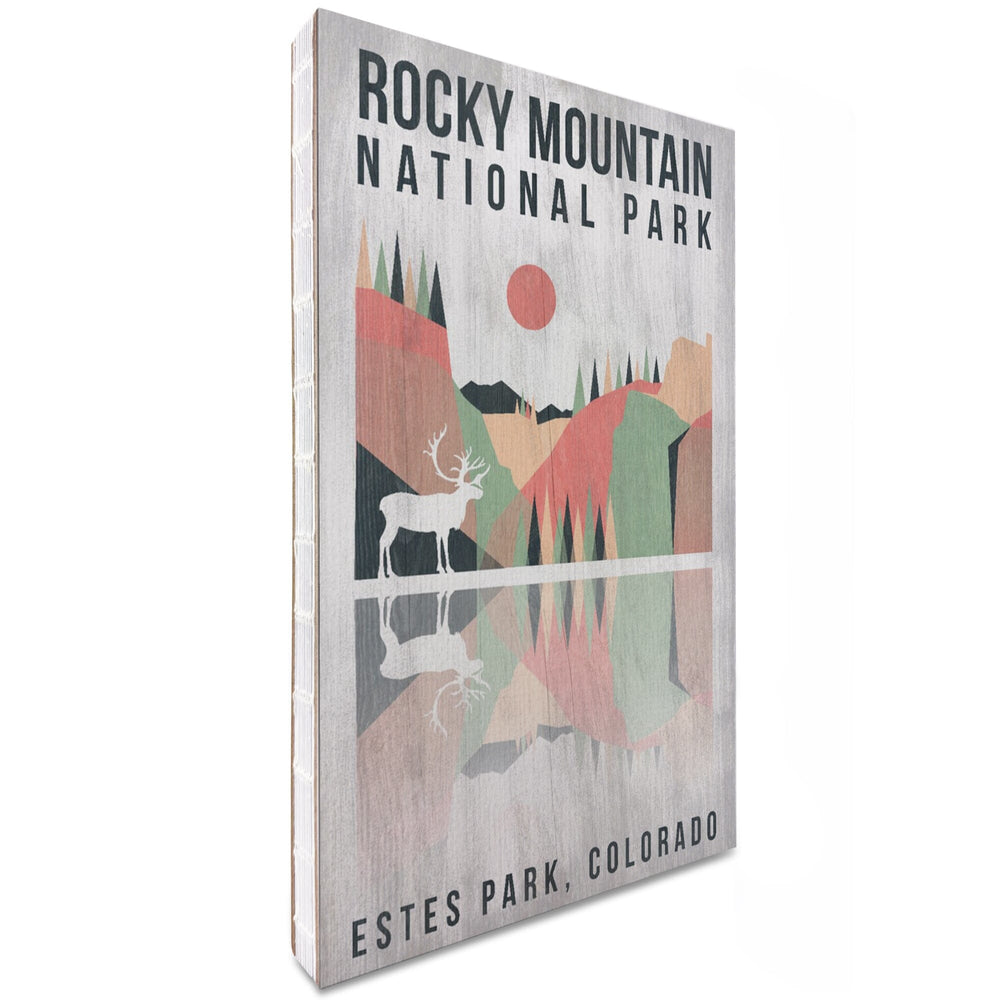 Lined 6x9 Journal, Rocky Mountain National park, Estes park, Colorado, Elk, Geometric Opacity Press, Lay Flat, 193 Pages, FSC paper Home Lantern Press