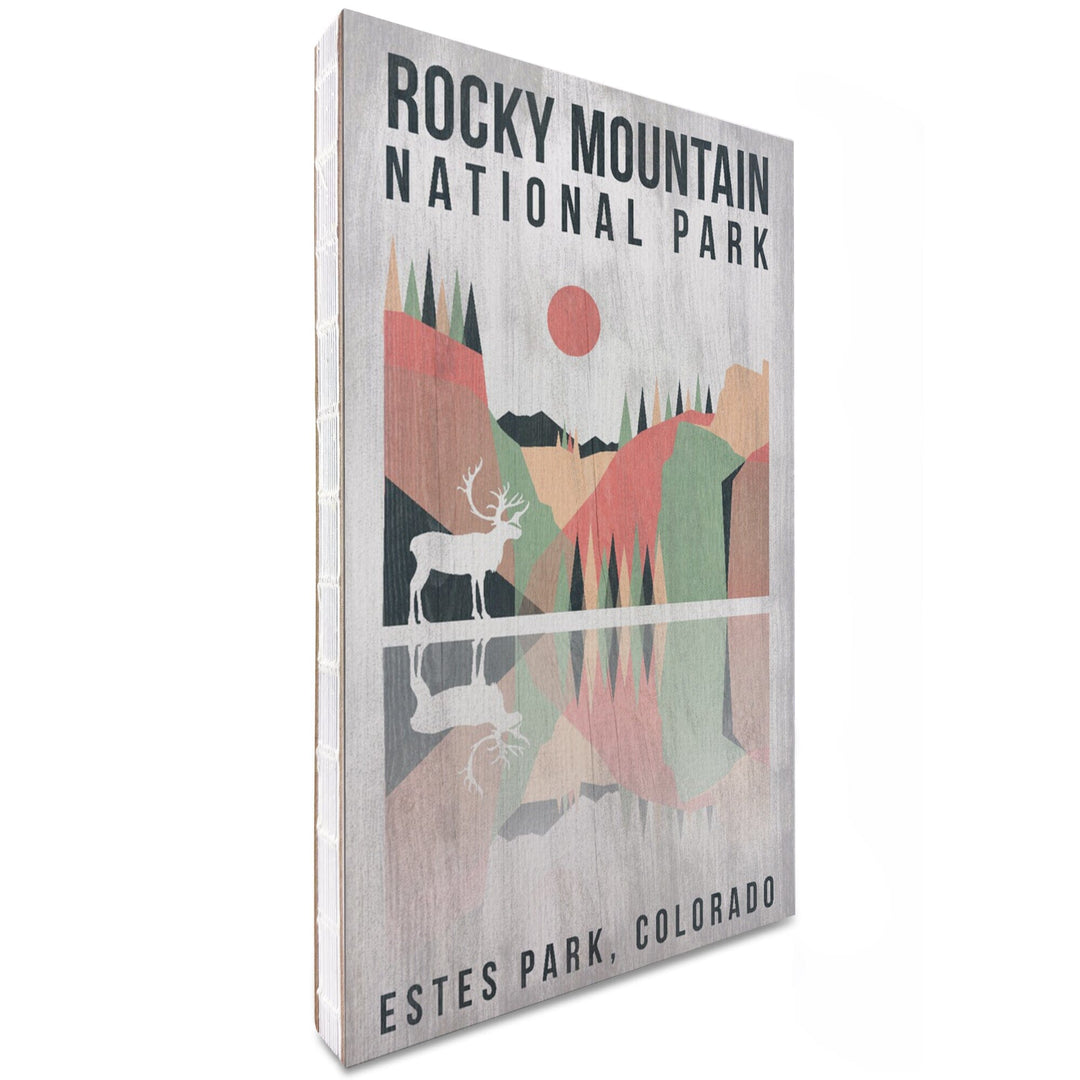 Lined 6x9 Journal, Rocky Mountain National park, Estes park, Colorado, Elk, Geometric Opacity Press, Lay Flat, 193 Pages, FSC paper Home Lantern Press