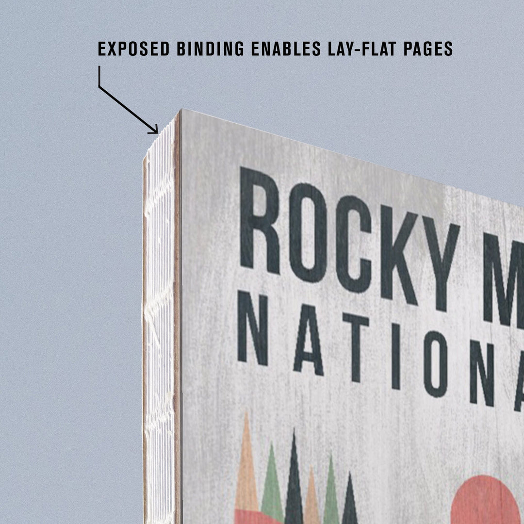 Lined 6x9 Journal, Rocky Mountain National park, Estes park, Colorado, Elk, Geometric Opacity Press, Lay Flat, 193 Pages, FSC paper Home Lantern Press