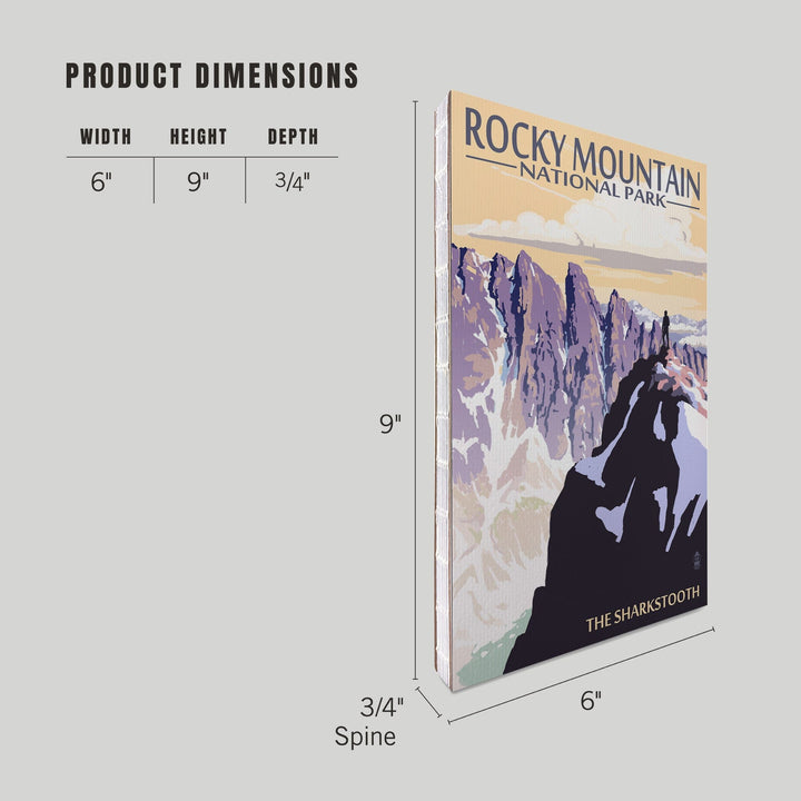 Lined 6x9 Journal, Rocky Mountain National Park, Montana, The Sharkstooth, Lay Flat, 193 Pages, FSC paper Home Lantern Press