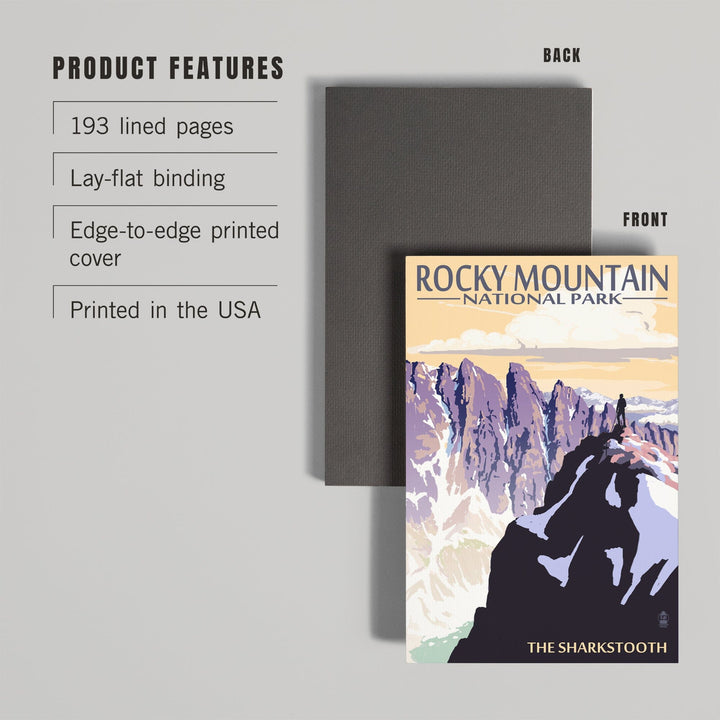 Lined 6x9 Journal, Rocky Mountain National Park, Montana, The Sharkstooth, Lay Flat, 193 Pages, FSC paper Home Lantern Press
