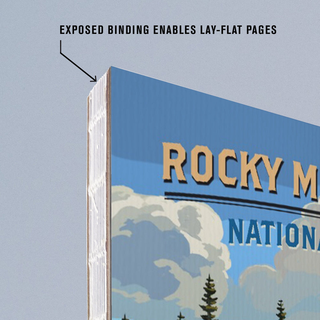 Lined 6x9 Journal, Rocky Mountain National Park, Moose and River Rapids, Lay Flat, 193 Pages, FSC paper Home Lantern Press