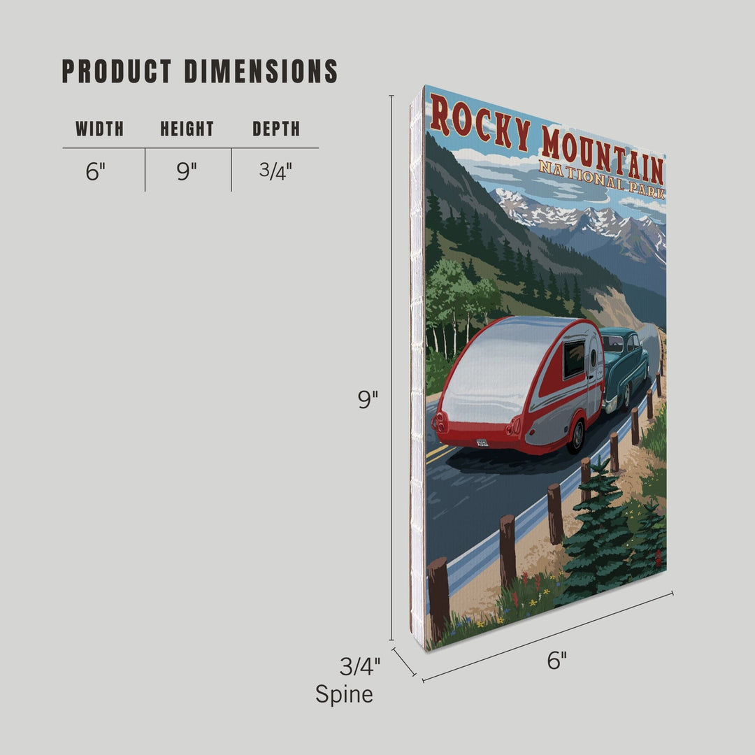 Lined 6x9 Journal, Rocky Mountain National Park, Retro Camper, Lay Flat, 193 Pages, FSC paper Home Lantern Press