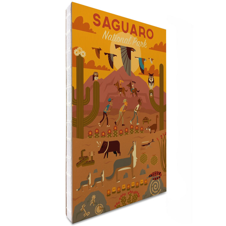 Lined 6x9 Journal, Saguaro National Park, Arizona, Geometric National Park Series, Lay Flat, 193 Pages, FSC paper Home Lantern Press
