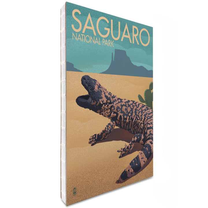 Lined 6x9 Journal, Saguaro National Park, Arizona, Gila Monster, Lithograph, Lay Flat, 193 Pages, FSC paper Home Lantern Press