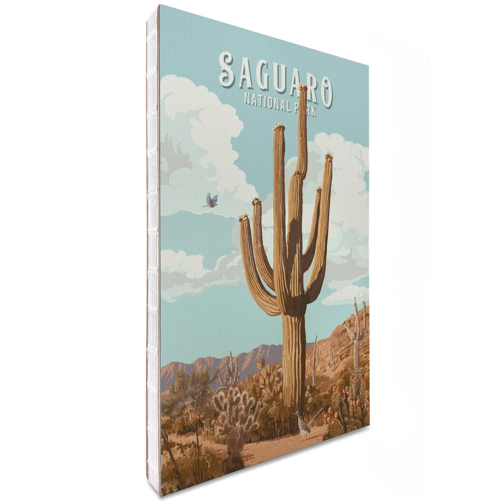 Lined 6x9 Journal, Saguaro National Park, Arizona, Painterly National Park Series, Lay Flat, 193 Pages, FSC paper Home Lantern Press
