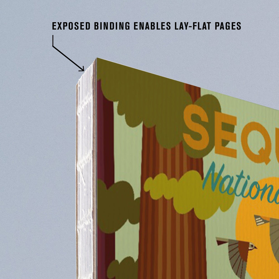 Lined 6x9 Journal, Sequoia National Park, California, Geometric National Park Series, Lay Flat, 193 Pages, FSC paper Home Lantern Press