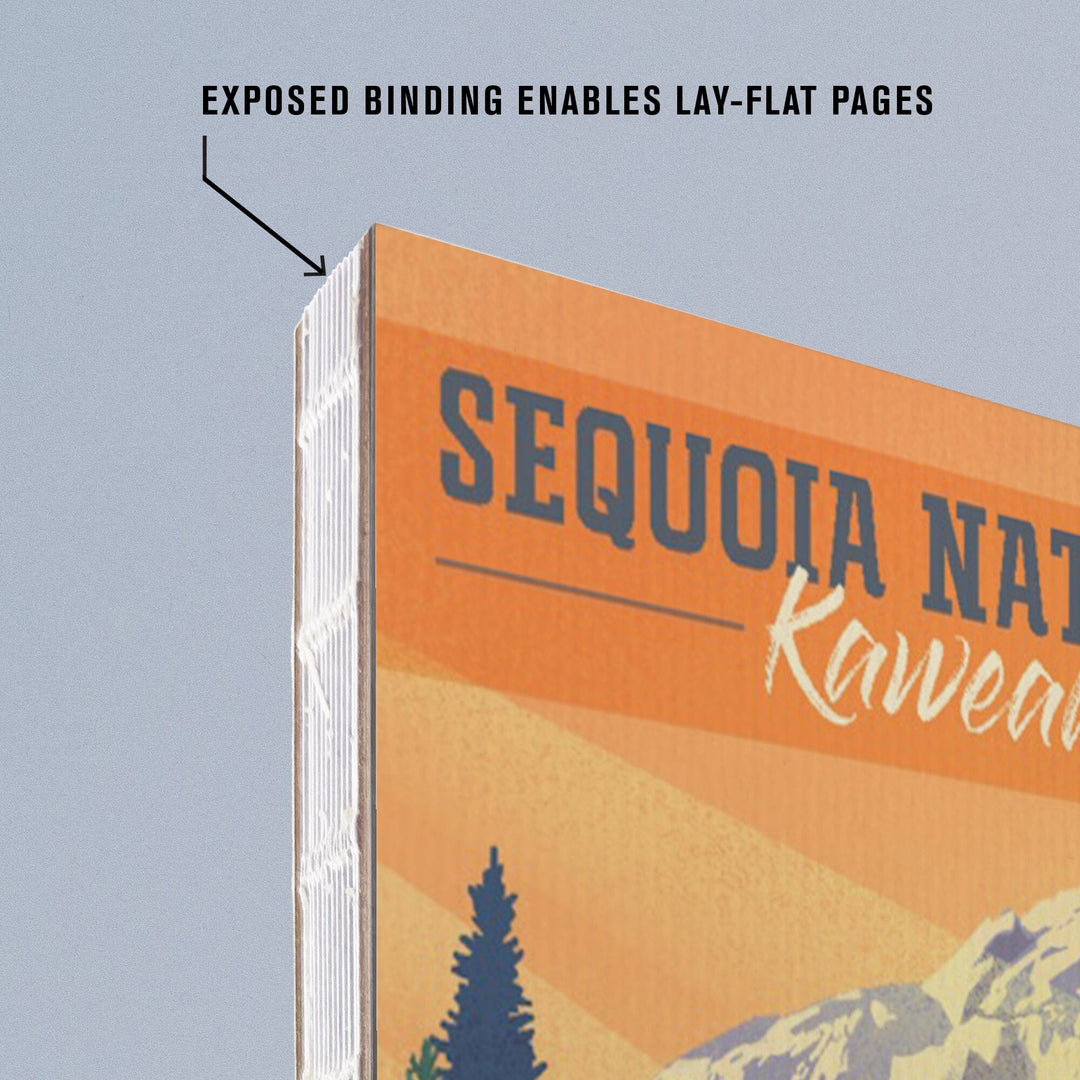 Lined 6x9 Journal, Sequoia National Park, California, Kaweah River, Lithograph, Lay Flat, 193 Pages, FSC paper Home Lantern Press