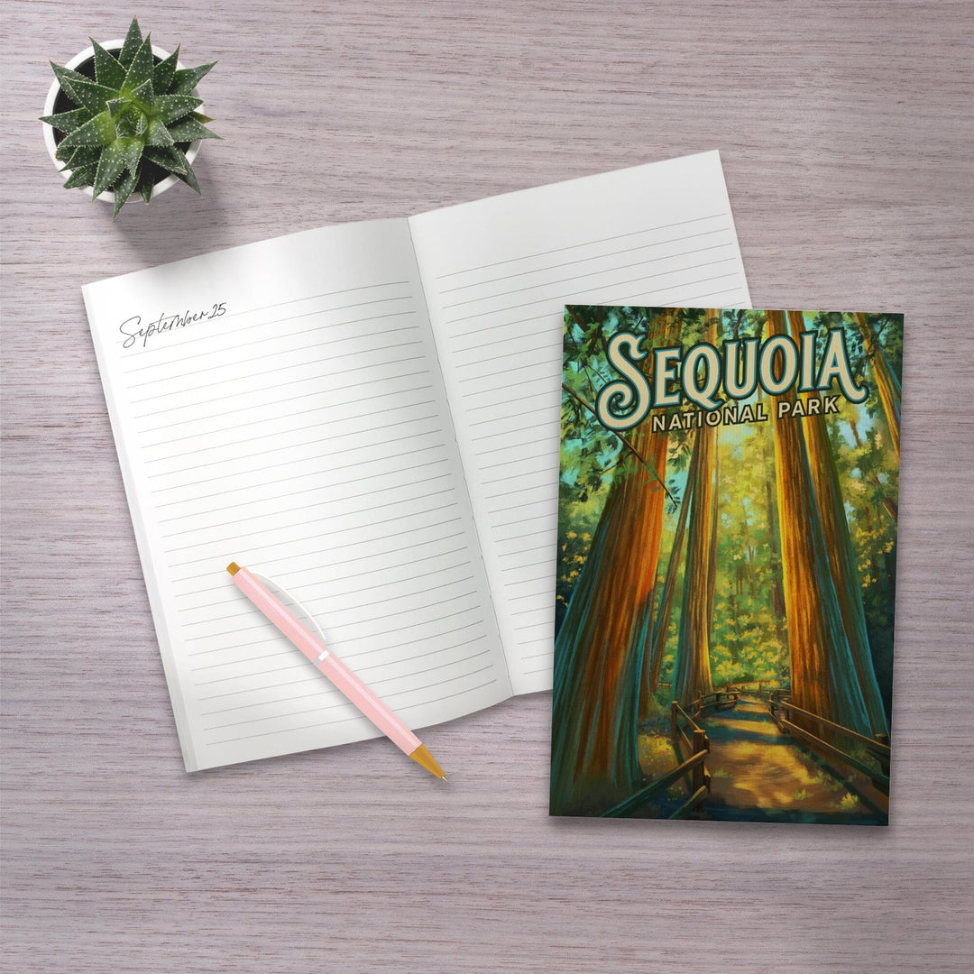Lined 6x9 Journal, Sequoia National Park, California, Oil Painting, Lay Flat, 193 Pages, FSC paper Home Lantern Press