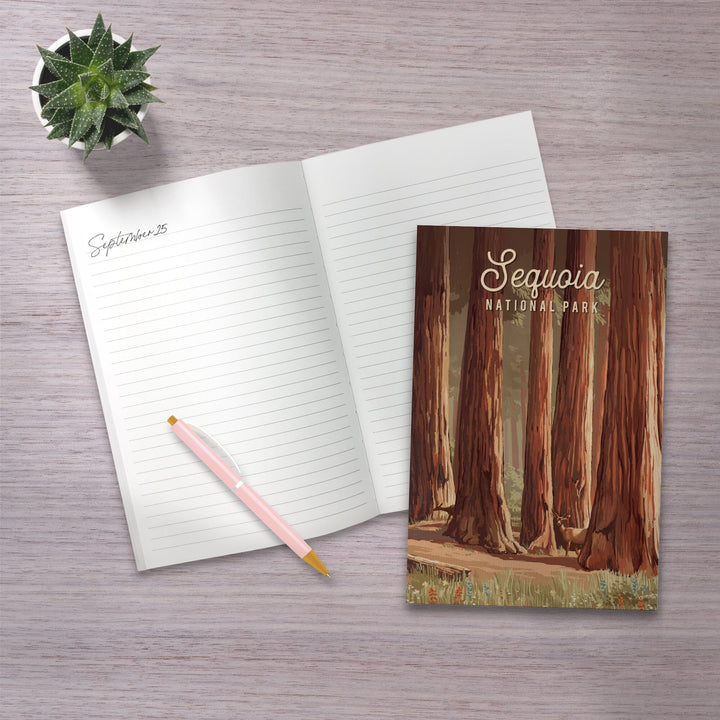 Lined 6x9 Journal, Sequoia National Park, California, Painterly National Park Series, Lay Flat, 193 Pages, FSC paper Home Lantern Press