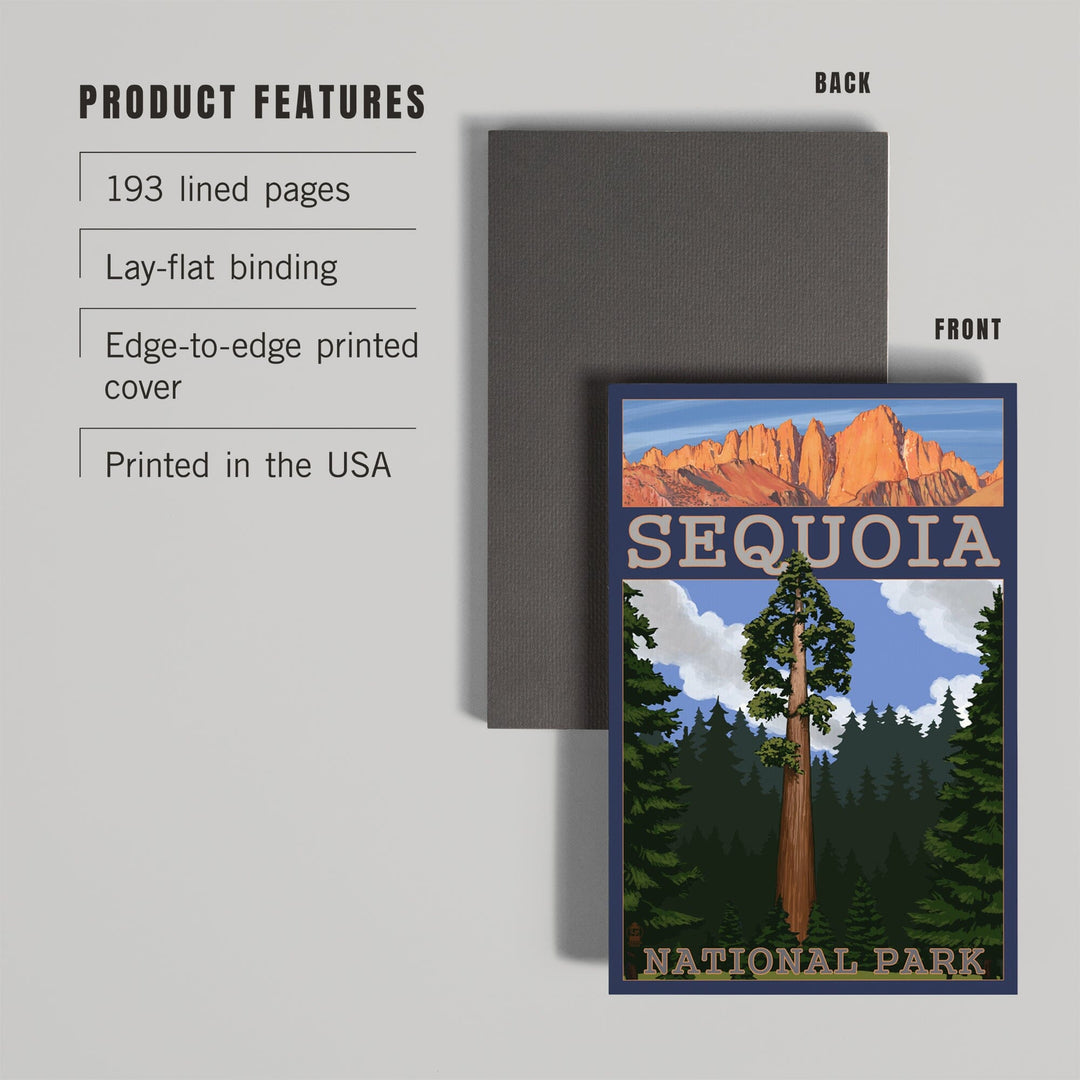 Lined 6x9 Journal, Sequoia National Park, California, Sequoia Tree and Palisades, Lay Flat, 193 Pages, FSC paper Home Lantern Press