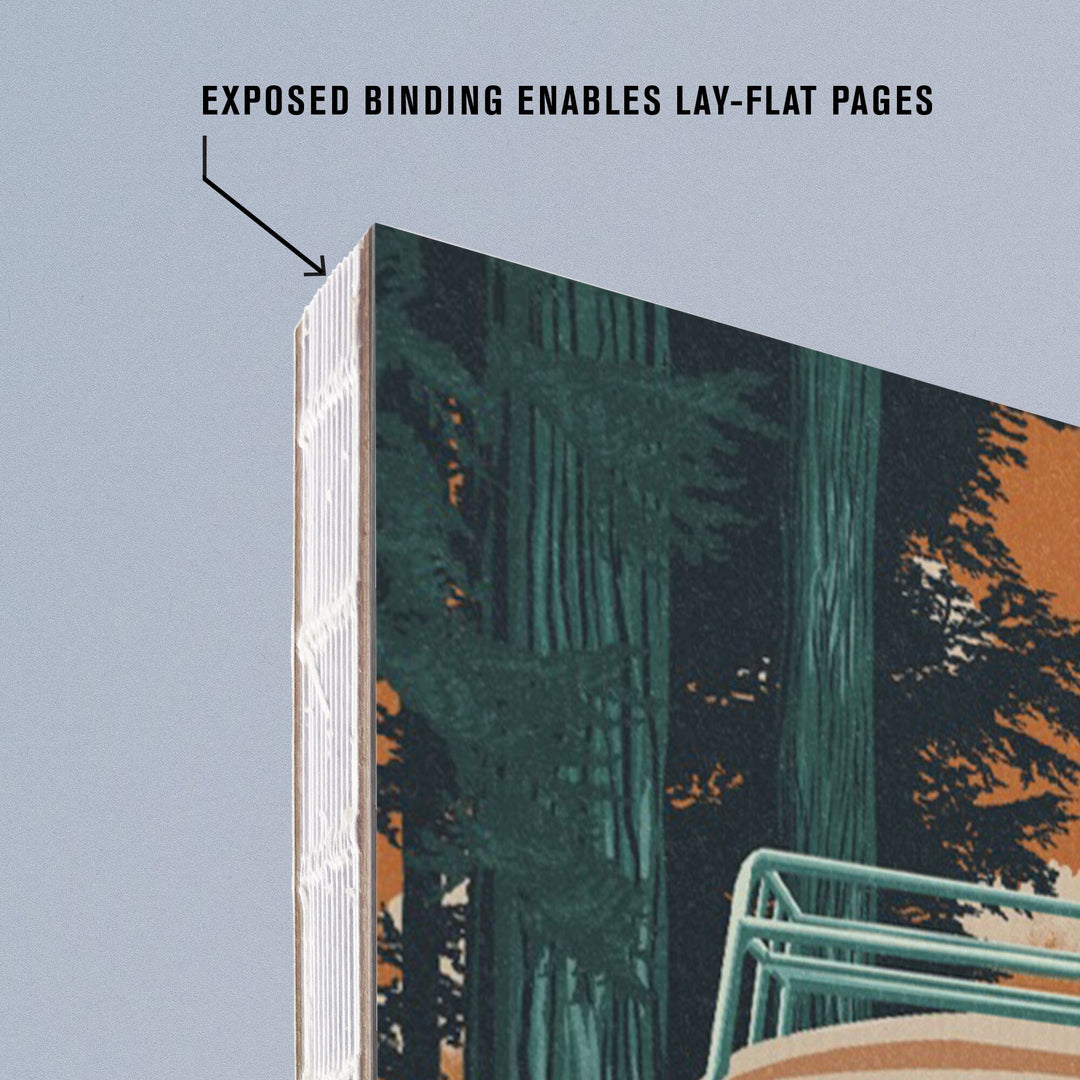 Lined 6x9 Journal, Sequoia National Park, Letterpress, Camper Van, Lay Flat, 193 Pages, FSC paper Home Lantern Press