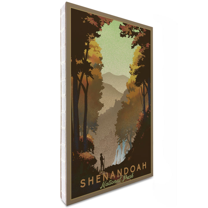 Lined 6x9 Journal, Shenandoah National Park, Falls, Lithograph, Lay Flat, 193 Pages, FSC paper Home Lantern Press