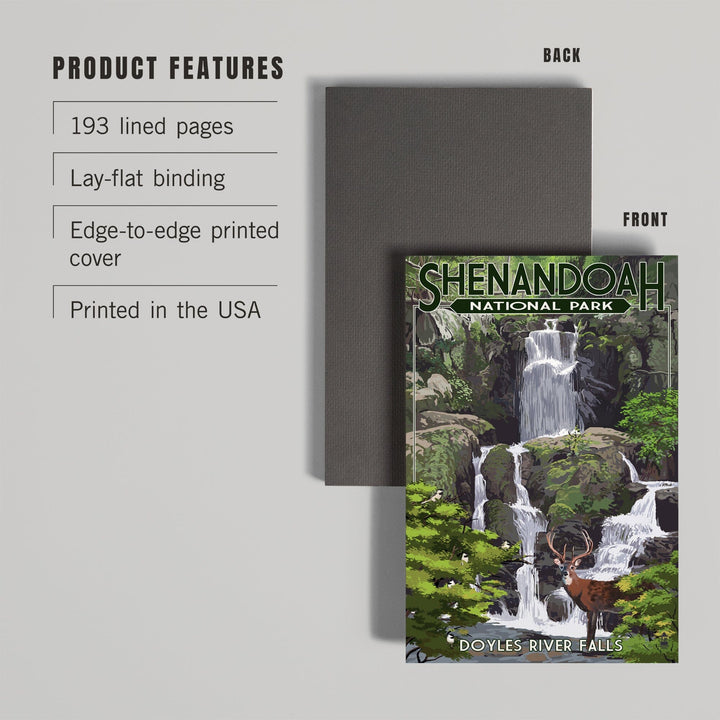 Lined 6x9 Journal, Shenandoah National Park, Virginia, Doyles River Falls, Lay Flat, 193 Pages, FSC paper Home Lantern Press