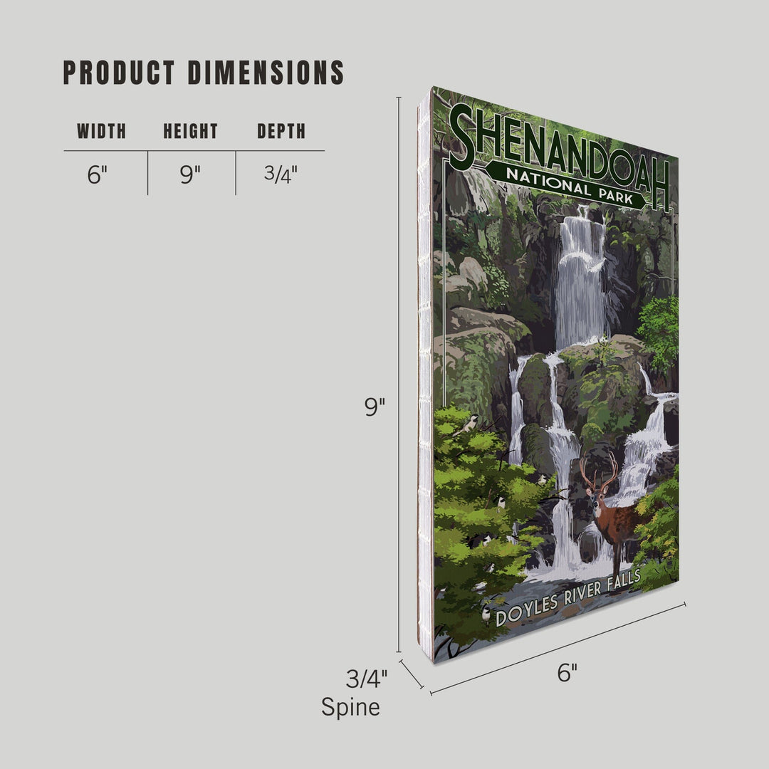 Lined 6x9 Journal, Shenandoah National Park, Virginia, Doyles River Falls, Lay Flat, 193 Pages, FSC paper Home Lantern Press