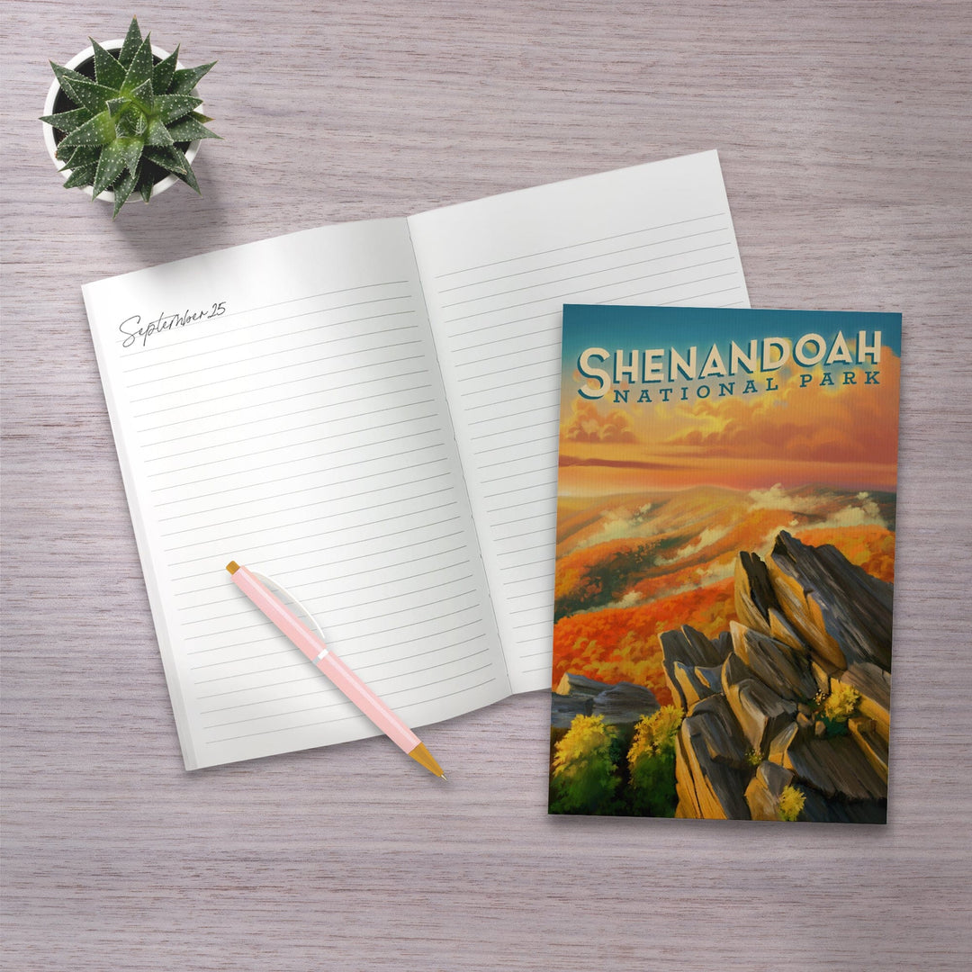 Lined 6x9 Journal, Shenandoah National Park, Virginia, Oil Painting, Lay Flat, 193 Pages, FSC paper Home Lantern Press