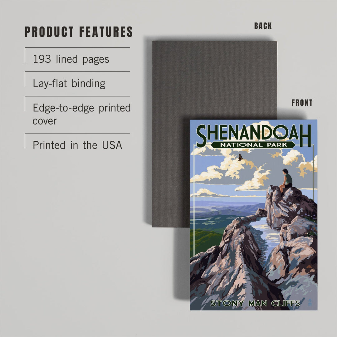 Lined 6x9 Journal, Shenandoah National Park, Virginia, Stony Man Cliffs View, Lay Flat, 193 Pages, FSC paper Home Lantern Press
