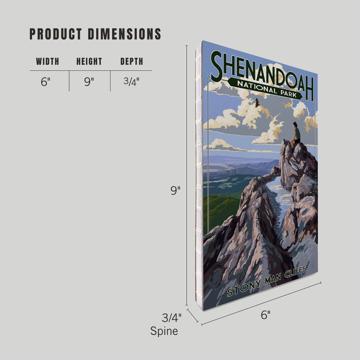Lined 6x9 Journal, Shenandoah National Park, Virginia, Stony Man Cliffs View, Lay Flat, 193 Pages, FSC paper Home Lantern Press