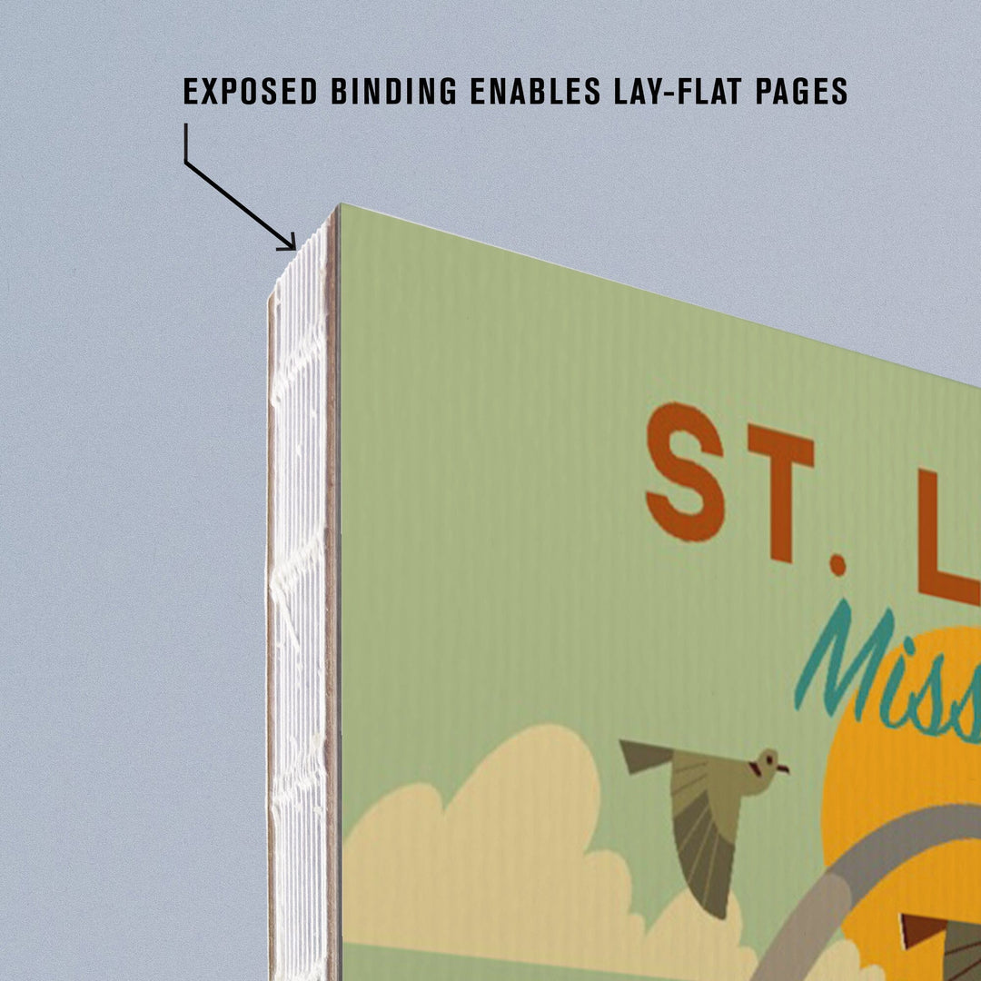Lined 6x9 Journal, St. Louis, Missouri, Geometric National Park Series, Lay Flat, 193 Pages, FSC paper Home Lantern Press
