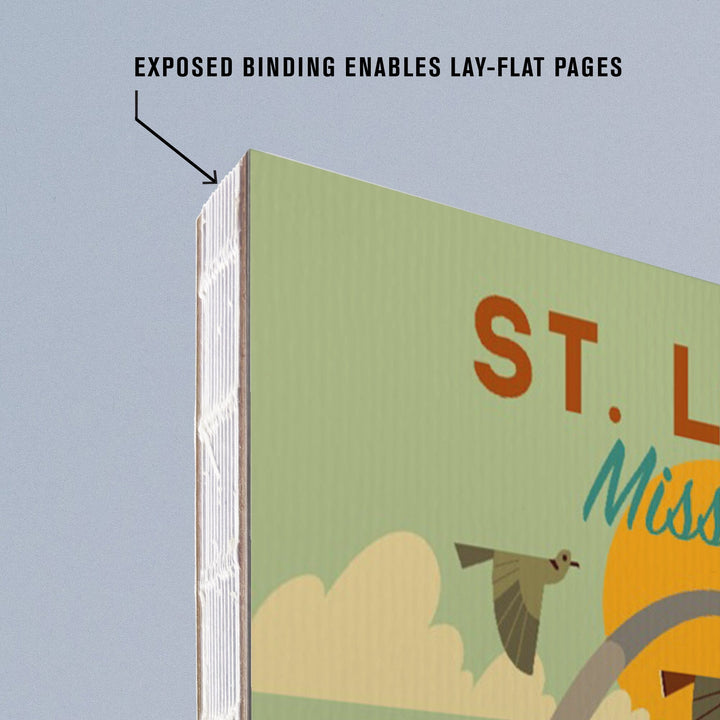 Lined 6x9 Journal, St. Louis, Missouri, Geometric National Park Series, Lay Flat, 193 Pages, FSC paper Home Lantern Press