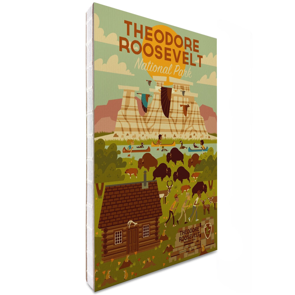 Lined 6x9 Journal, Theodore Roosevelt National Park, North Dakota, Geometric National Park Series, Lay Flat, 193 Pages, FSC paper Home Lantern Press