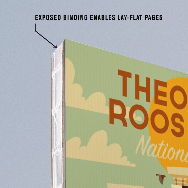 Lined 6x9 Journal, Theodore Roosevelt National Park, North Dakota, Geometric National Park Series, Lay Flat, 193 Pages, FSC paper Home Lantern Press