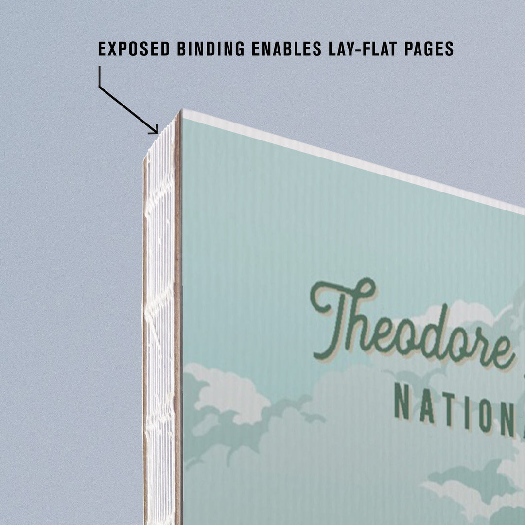 Lined 6x9 Journal, Theodore Roosevelt National Park, North Dakota, Painterly National Park Series, Lay Flat, 193 Pages, FSC paper Home Lantern Press