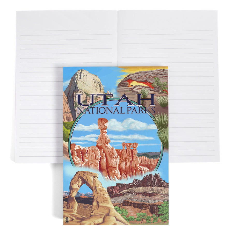 Lined 6x9 Journal, Utah National Parks, Bryce in Center, Lay Flat, 193 Pages, FSC paper Home Lantern Press