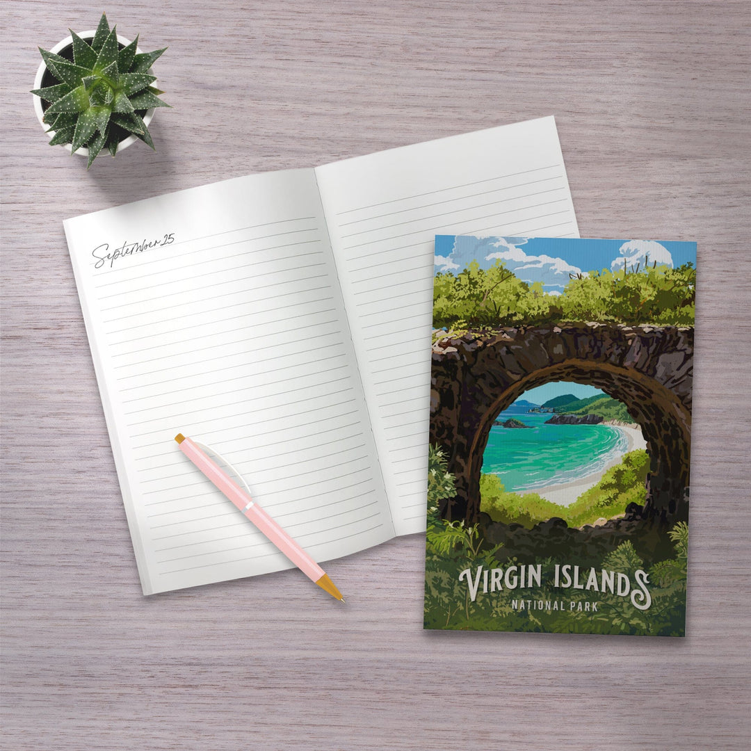 Lined 6x9 Journal, Virgin Islands National Park, U.S. Virgin Islands, Painterly National Park Series, Lay Flat, 193 Pages, FSC paper Home Lantern Press