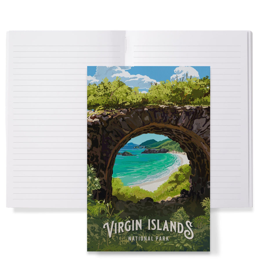 Lined 6x9 Journal, Virgin Islands National Park, U.S. Virgin Islands, Painterly National Park Series, Lay Flat, 193 Pages, FSC paper Home Lantern Press