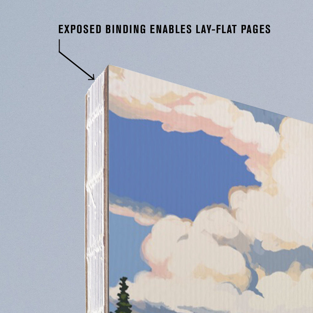 Lined 6x9 Journal, Voyageurs National Park, Minnesota, Moose Swimming, Lay Flat, 193 Pages, FSC paper Home Lantern Press