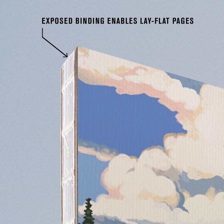 Lined 6x9 Journal, Voyageurs National Park, Minnesota, Moose Swimming, Lay Flat, 193 Pages, FSC paper Home Lantern Press