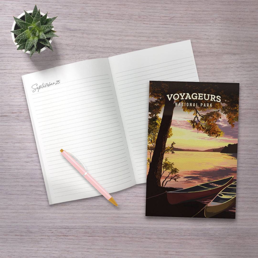 Lined 6x9 Journal, Voyageurs National Park, Minnesota, Painterly National Park Series, Lay Flat, 193 Pages, FSC paper Home Lantern Press