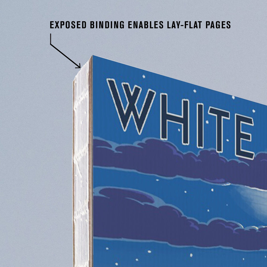 Lined 6x9 Journal, White Sands National Park, New Mexico, Night Scene, Lay Flat, 193 Pages, FSC paper Home Lantern Press