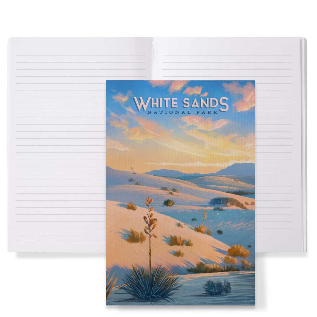 Lined 6x9 Journal, White Sands National Park, New Mexico, Oil Painting, Lay Flat, 193 Pages, FSC paper Home Lantern Press