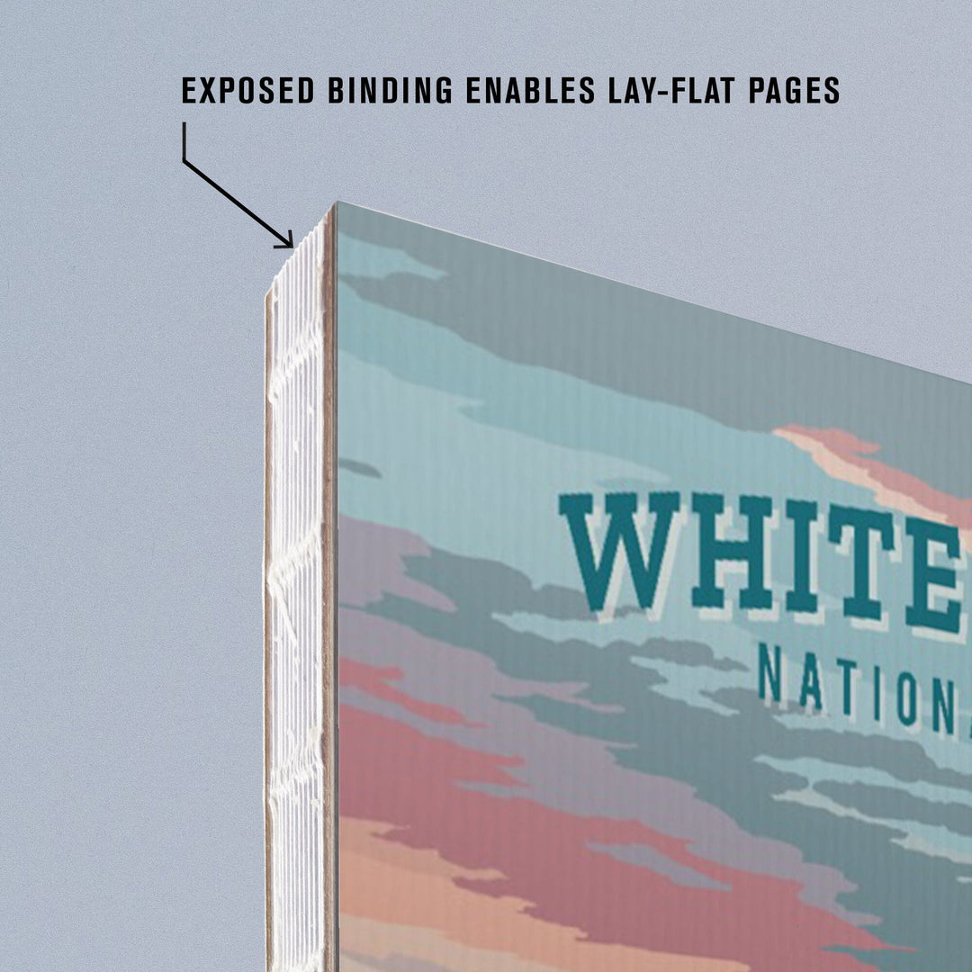 Lined 6x9 Journal, White Sands National Park, New Mexico, Painterly National Park Series, Lay Flat, 193 Pages, FSC paper Home Lantern Press