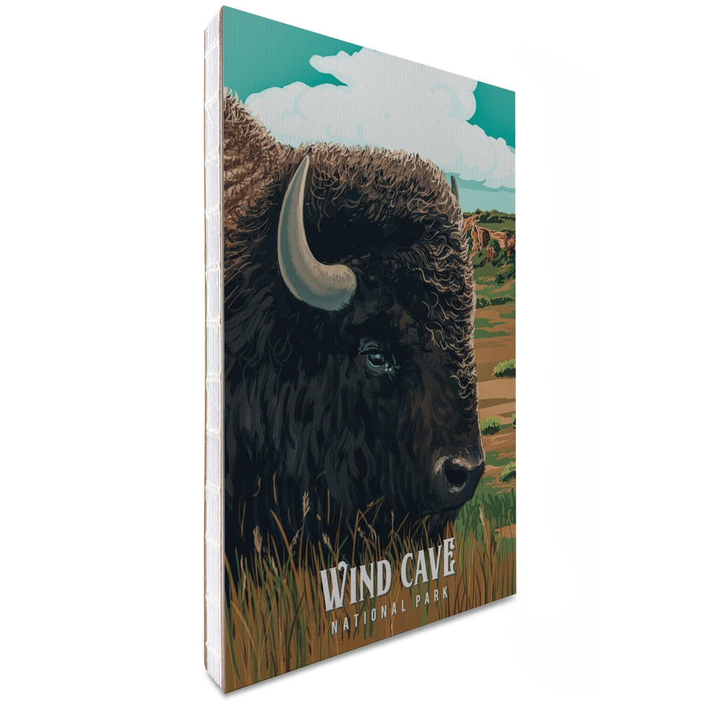 Lined 6x9 Journal, Wind Cave National Park, South Dakota, Bison, Painterly National Park Series, Lay Flat, 193 Pages, FSC paper Home Lantern Press