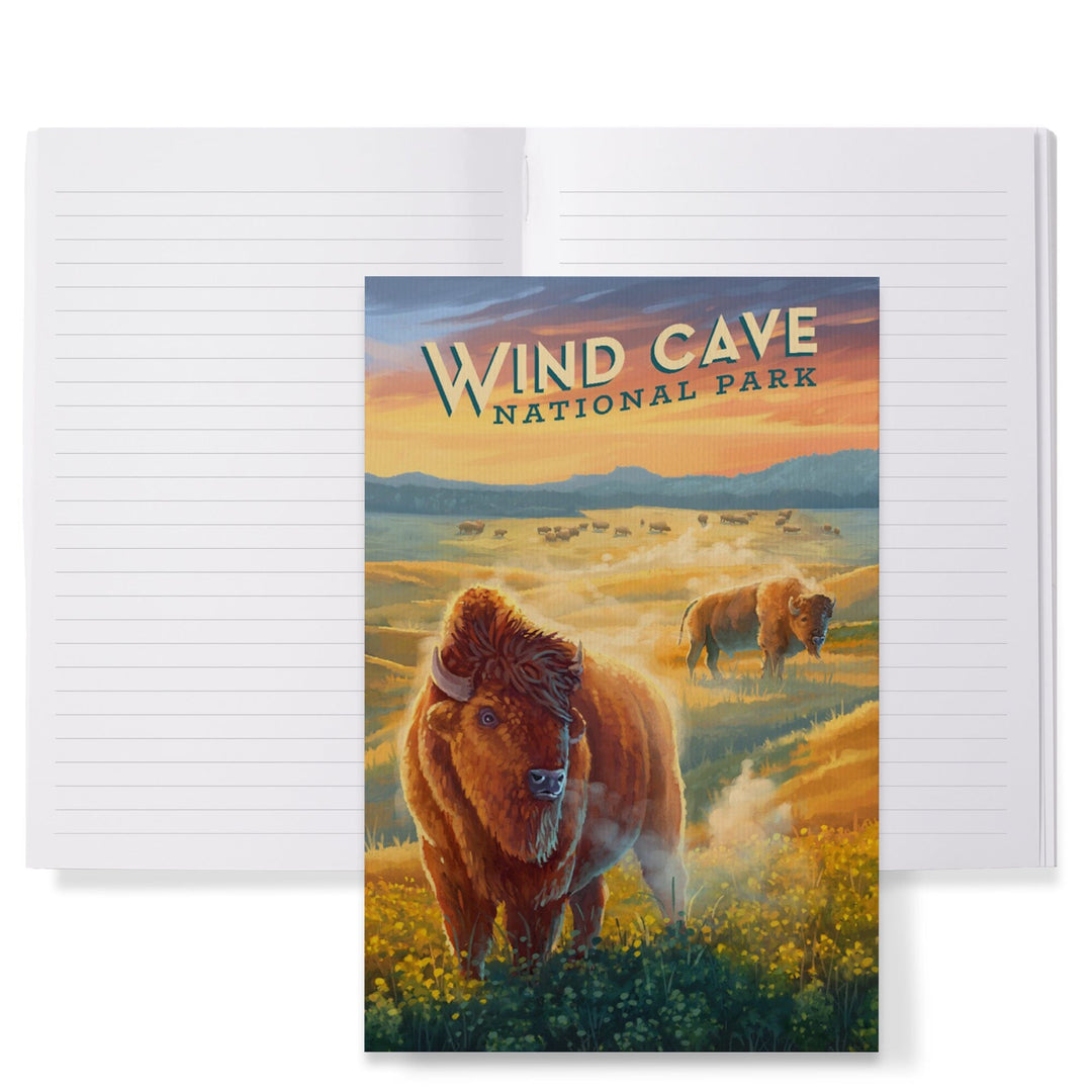 Lined 6x9 Journal, Wind Cave National Park, South Dakota, Oil Painting, Lay Flat, 193 Pages, FSC paper Home Lantern Press