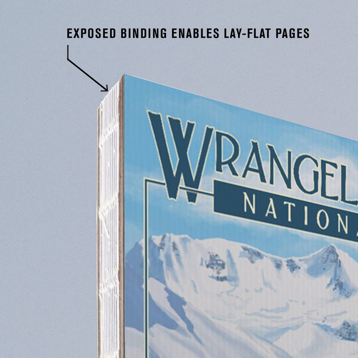 Lined 6x9 Journal, Wrangell, St. Elias National Park, Alaska, Glacier, Lay Flat, 193 Pages, FSC paper Home Lantern Press