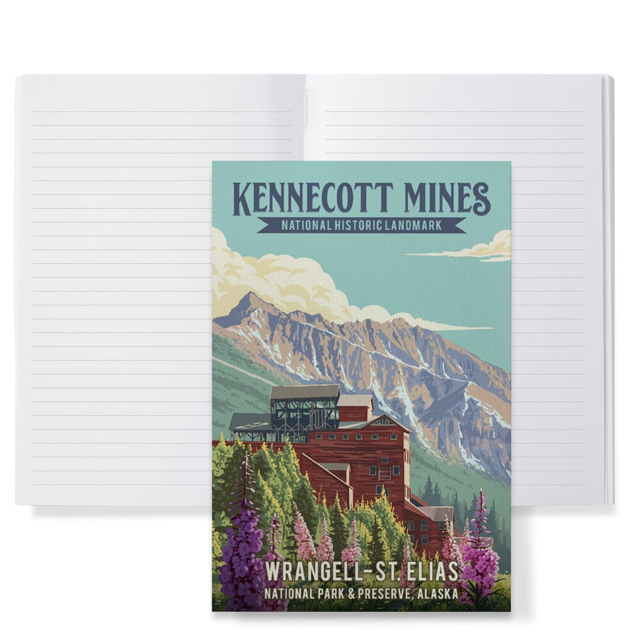 Lined 6x9 Journal, Wrangell-St Elias National Park and Preserve, Alaska, Kennecott Mines, Painterly, Lay Flat, 193 Pages, FSC paper Home Lantern Press